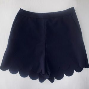 Scalloped Navy Shorts